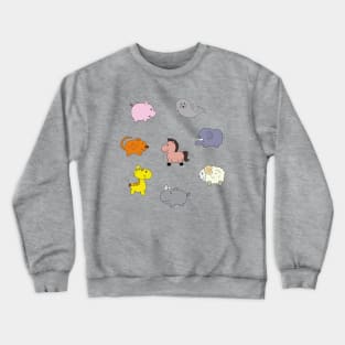 Cute Cartoon Animals Crewneck Sweatshirt